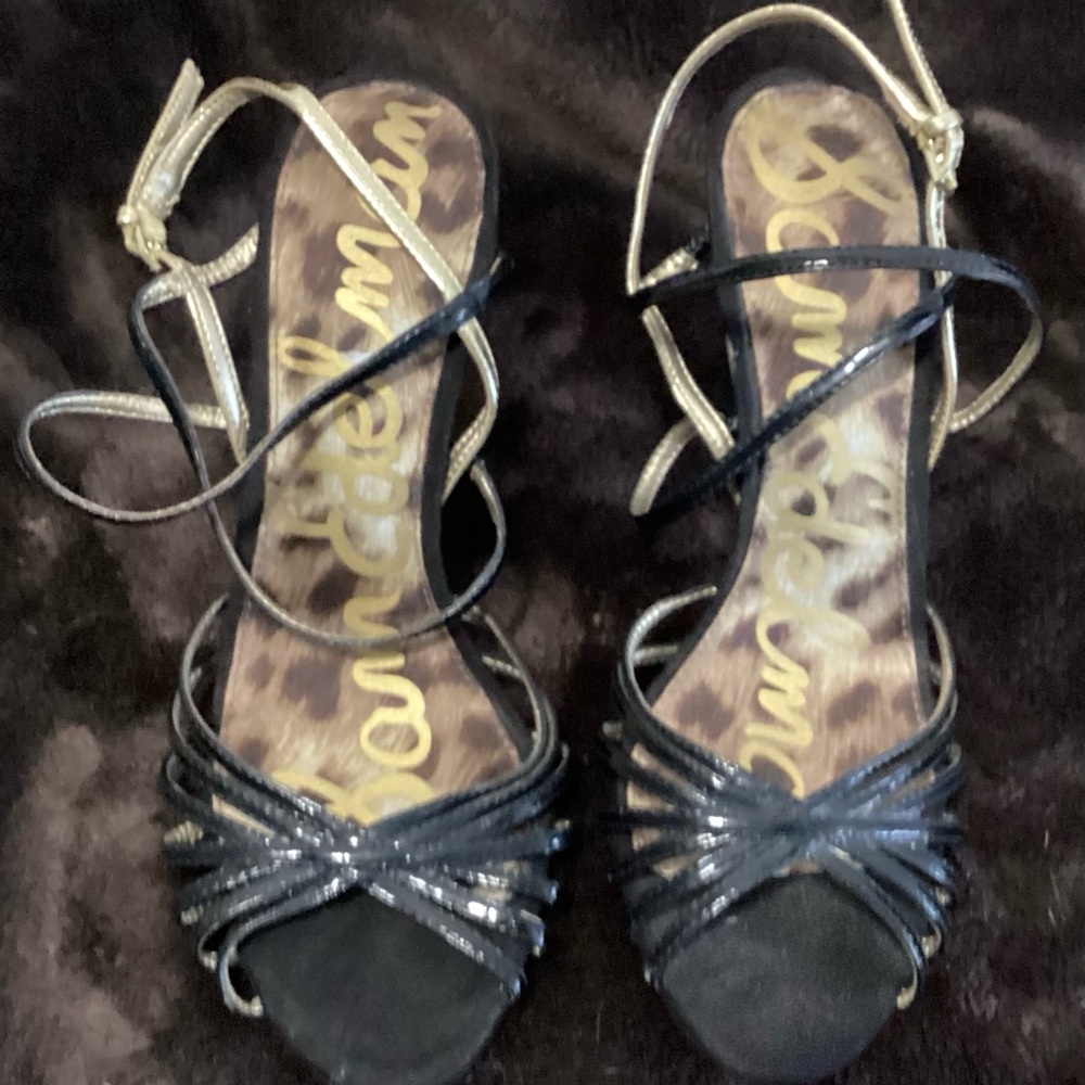 Sam Edelman  Black and Gold Women's Sandals